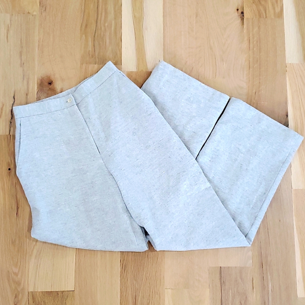 Ralph Lauren Light Gray Wide-Leg Trousers